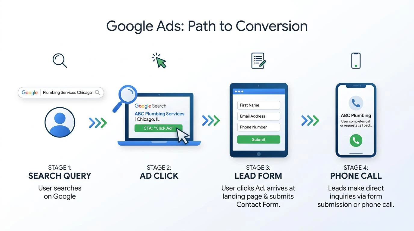 Google Ads GA4 conversion tracking workflow
