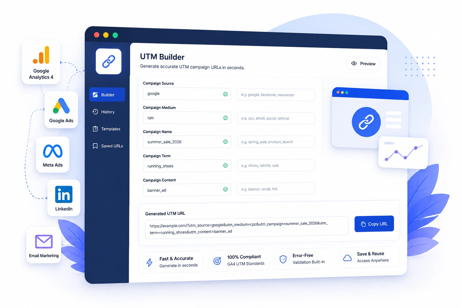 UTM Builder Dashboard